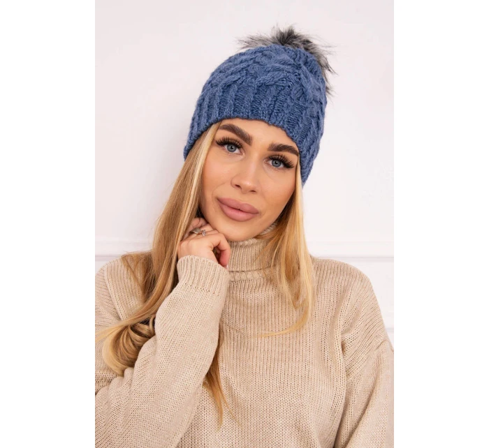 Daria model 18750093 džínová fleecová čepice - K-Fashion