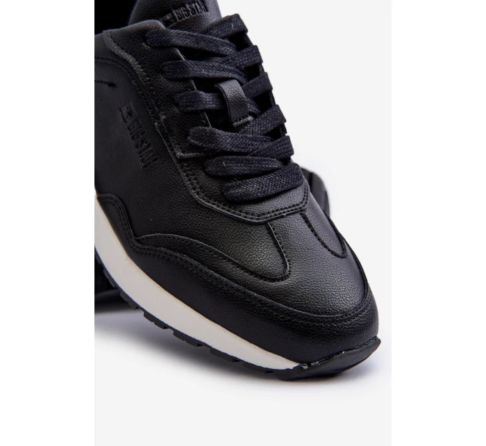 Sneakersy Męskie Skórzane BIG STAR NN174287 Czarne