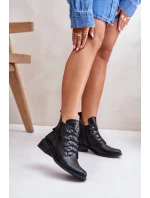 Nízké boty s podšívkou na zip s ozdobou černé model 21672290 - Boto Nízké boty s podšívkou na zip s ozdobou černé model 21672290 - Boto
