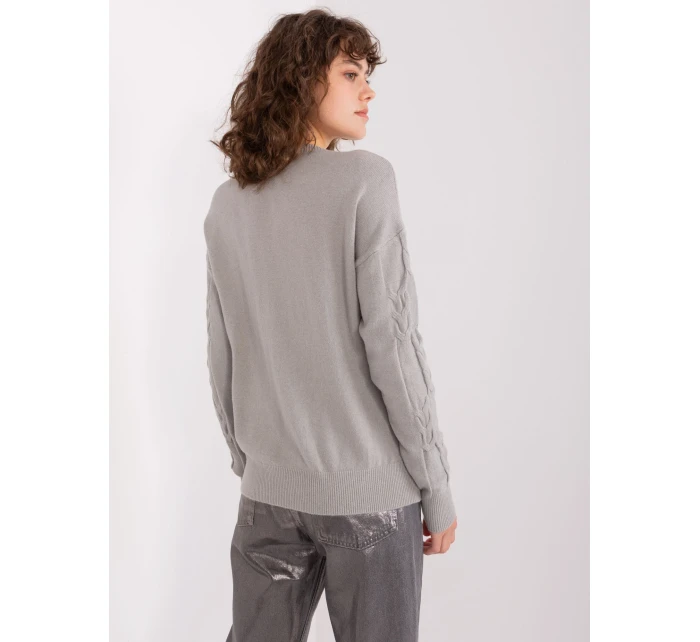 Sweter AT SW model 19040771 szary - FPrice Sweter AT SW model 19040771 szary - FPrice