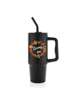 KRÁSNÝ DEN (PODZIM) - černý cestovní termohrnek 900 ml