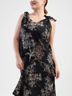 Dámske šaty Kate Black s hnedým vzorom - Vienetta