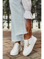 Dámské sportovní boty na platformě model 22010082 Bílá - VINCEZA