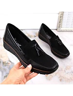 W model 22280598 černé boty na platformě s podpatky - Rieker W model 22280598 černé boty na platformě s podpatky - Rieker