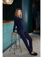 Women Dámský svetr s výstřihem do V deep black model 22500686 - NEOBLU Women Dámský svetr s výstřihem do V deep black model 22500686 - NEOBLU