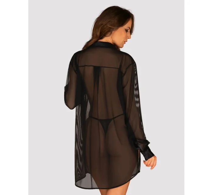 Sexy blúzka Stellya babydoll čierna - Obsessive