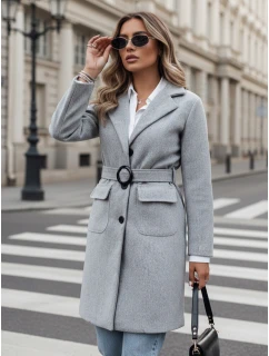 Dámský  kabát světle šedý Dstreet model 21980428 - FashionStreet
