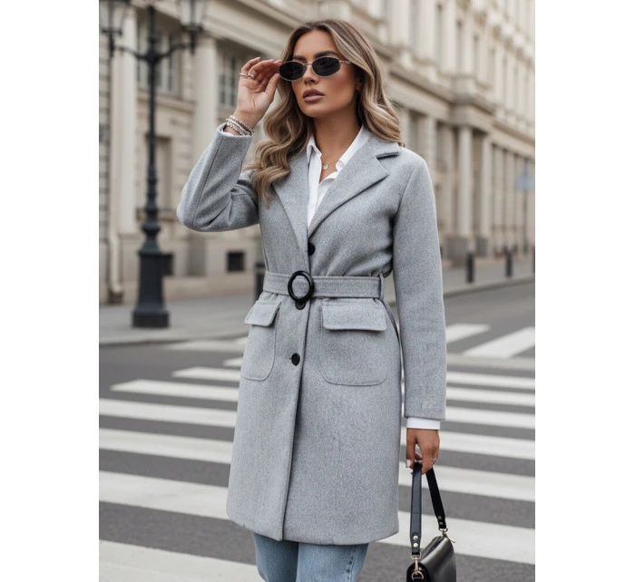Dámský  kabát světle šedý Dstreet model 21980428 - FashionStreet