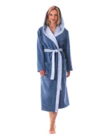 Dámsky župan Tampa duo s kapucňou 3959 denim light - Vestis