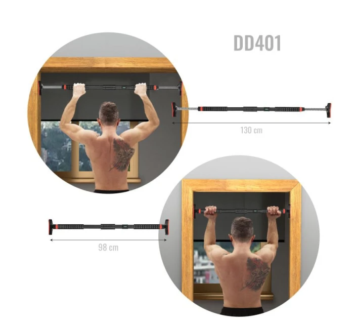 Posilňovacia tyč HMS DD401 s rovnou šírkou 98-133 cm