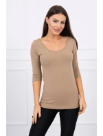 Velbloudí halenka s kulatým výstřihem Velbloudí halenka s kulatým výstřihem