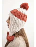 Čepice s rolováním Magda K293 camel