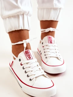 Damskie Materiałowe Trampki BIG STAR JJ274123 Białe