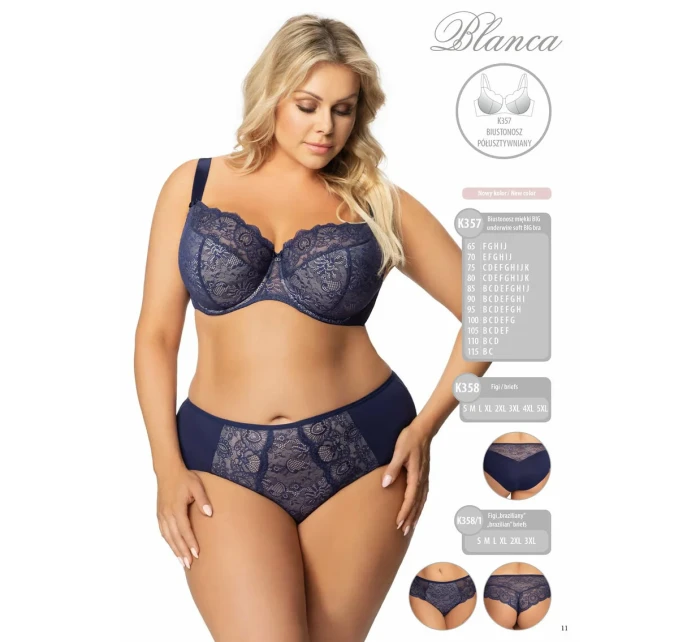 Polovystužená dámska podprsenka K357 BLANCA Polovystužená dámska podprsenka K357 BLANCA