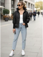 Dámska prešívaná prechodná bunda čierna FashionStreet TY5542 Dámska prešívaná prechodná bunda čierna FashionStreet TY5542