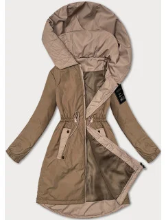 Tmavě béžová dámská bunda se v pase model 20829975 - S'WEST