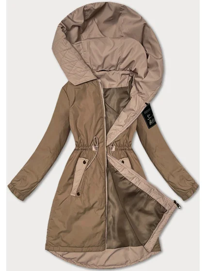 Tmavě béžová dámská bunda se v pase model 20829975 - S'WEST
