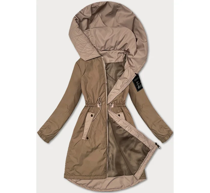 Tmavě béžová dámská bunda se v pase model 20829975 - S'WEST
