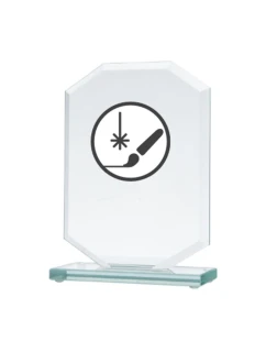 Gravírovaná sklenená trofej + výplň farbou