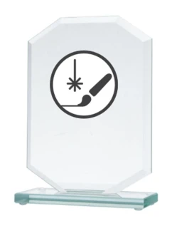Gravírovaná sklenená trofej + výplň farbou