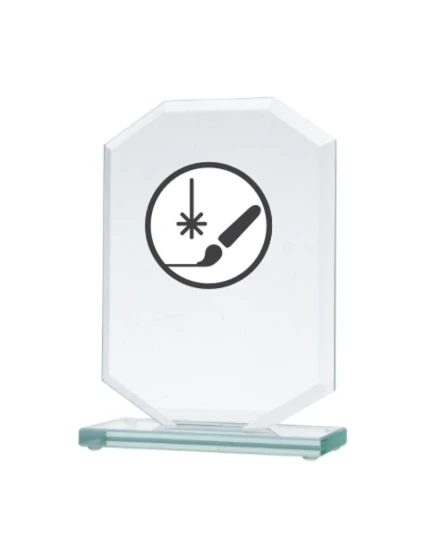 Gravírovaná sklenená trofej + výplň farbou