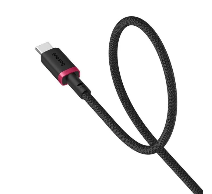 Baseus Dura USB-Type C 60W 2m kábel (červený/čierny)