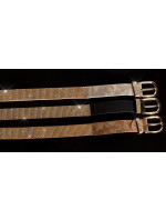 Sexy leatherlook belt with rhinestones