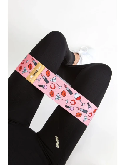 Posilňovacia guma BeBooty Ladies ružová-vzor - GoldBee Posilňovacia guma BeBooty Ladies ružová-vzor - GoldBee