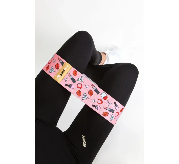 Posilňovacia guma BeBooty Ladies ružová-vzor - GoldBee Posilňovacia guma BeBooty Ladies ružová-vzor - GoldBee