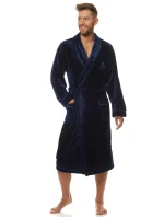 Pánský župan 2111 model 21865050 tm. modrá L&L - L&L Pánský župan 2111 model 21865050 tm. modrá L&L - L&L