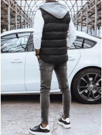 Pánska vesta s kapucňou čierna FashionStreet TX3936z