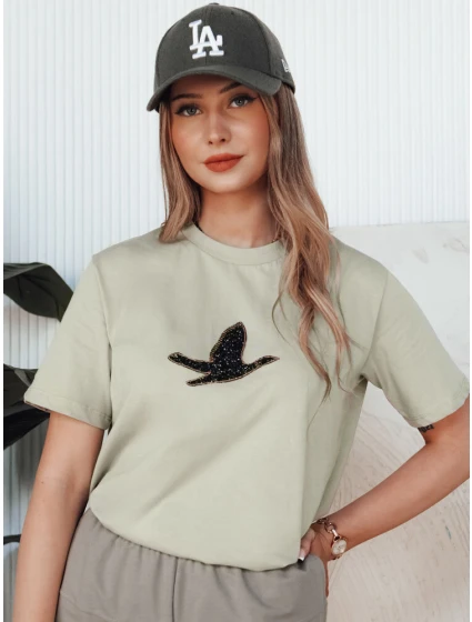 Dámské tričko pistáciová Dstreet model 21976334 - FashionStreet Dámské tričko pistáciová Dstreet model 21976334 - FashionStreet