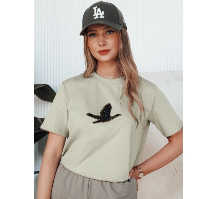 Dámské tričko pistáciová Dstreet model 21976334 - FashionStreet Dámské tričko pistáciová Dstreet model 21976334 - FashionStreet