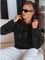Dámská mikina černá model 21993693 - Dstreet Dámská mikina černá model 21993693 - Dstreet