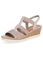 Pohodlné sandály na podpatku Remonte W model 19730112 rose gold - Rieker