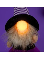 DEKORATÍVNA FIGÚRKA TEKVICA 25CM LED HALLOWEEN FIALOVÁ