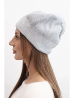 Dámska čiapka classic plain beanie K420 sivá