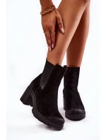 Zamszowe Damskie Botki Na Platformie Czarne Lemar Martine Zamszowe Damskie Botki Na Platformie Czarne Lemar Martine