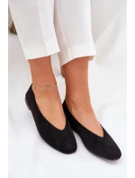 Klasyczne Baleriny Z Eko Zamszu Czarne Osallin