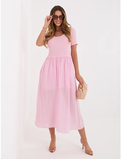Sukienka MI SK model 22128380 jasny różowy - FPrice