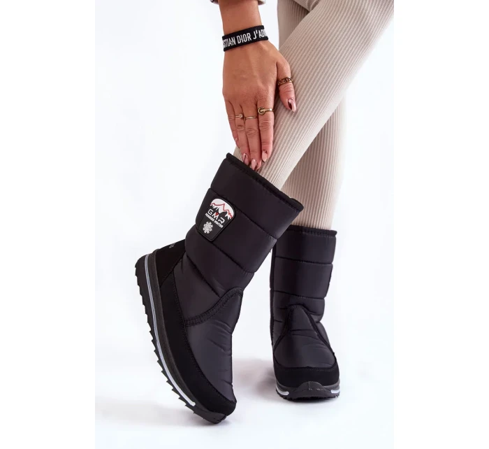 Dámske snežnice so zipsom Progress PROGJ-21-09 Black Dámske snežnice so zipsom Progress PROGJ-21-09 Black