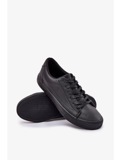Pánske nízke tenisky z ECO kože Big Star - čierne Pánske nízke tenisky z ECO kože Big Star - čierne