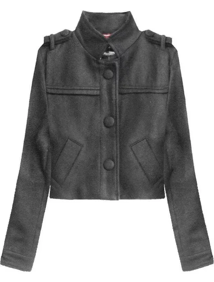 Dámska krátka bunda so stojačikom 1096 - LJR Dámska krátka bunda so stojačikom 1096 - LJR