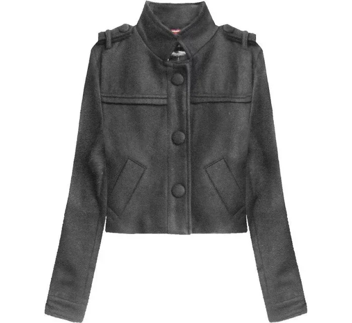 Dámska krátka bunda so stojačikom 1096 - LJR Dámska krátka bunda so stojačikom 1096 - LJR