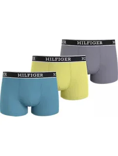 Pánske boxerky 3Pack UM0UM03185 0UM Blue/Yellow/Grey - Tommy Hilfiger