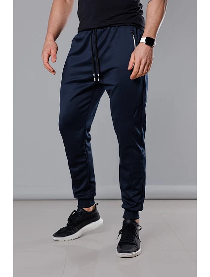 Pánske tepláky so šnúrkou Dark Blue (8K167)