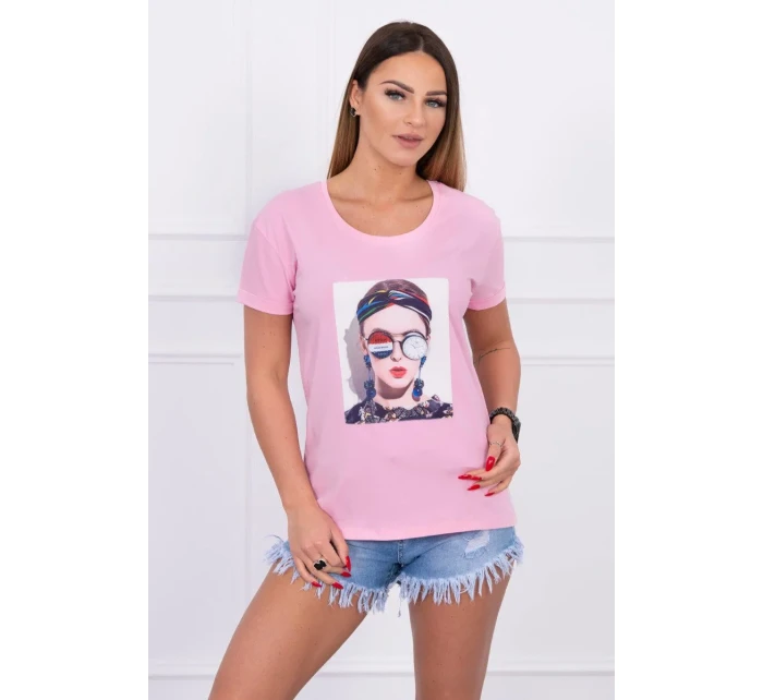 Dámská model 18742984 halenka pudrově růžová - K-Fashion