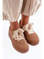 Semišové tenisky s šněrováním  Camel model 22355641 - Kobbo