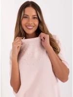 Sweter PM SW PM model 21314358 jasny różowy - FPrice Sweter PM SW PM model 21314358 jasny różowy - FPrice