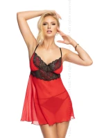 Červená košilka + tanga  model 17583428 - Irall